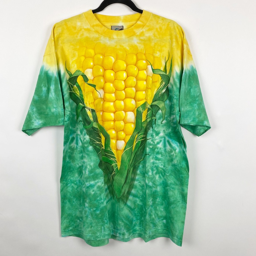 Liquid Blue 2003 Brian Fox Corn Tie Dye Graphic T-Shirt Mens XL Vintage